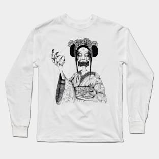 Geisha Demon, weirdcore Long Sleeve T-Shirt